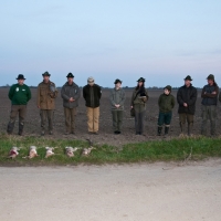 Streckenlegung am Ende der Beizjagd...