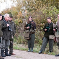 Beizvogelappell vor der Jagd