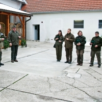 Begrüßung vor der Jagd